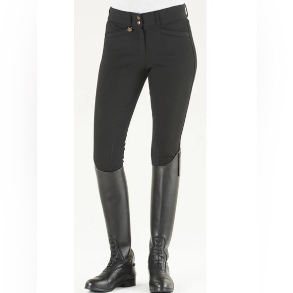 Ovation DX Celebrity Slim Secret Full Seat Breeches Black 30R Equestrian Pant - Picture 1 of 11